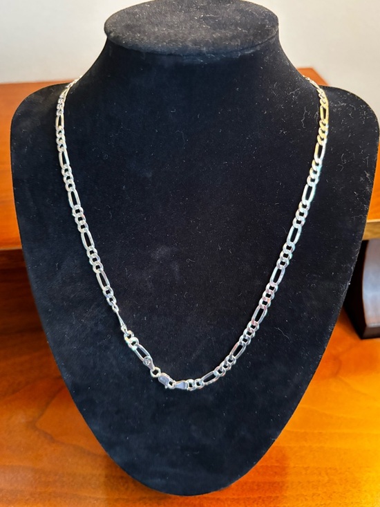 925 Sterling Silver Other - Sterling Silver Figaro Chain Necklace - Silver